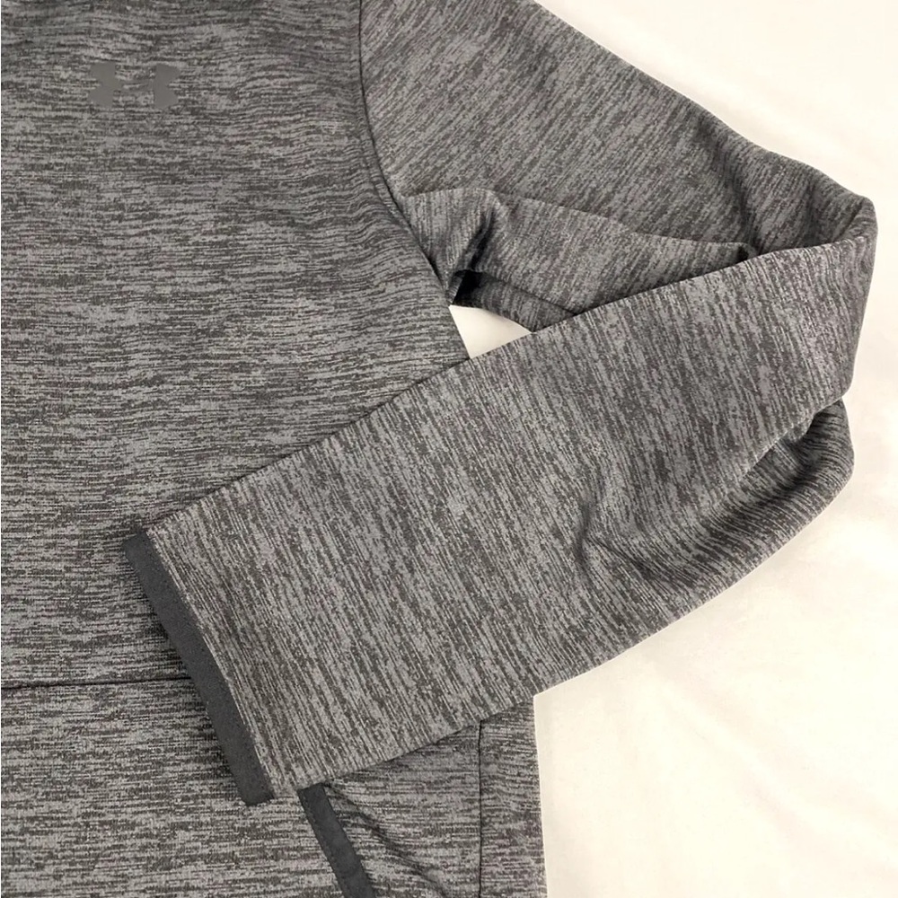 Boys Under Armour Full Zip Hoodie Jacket Sz YLG Loose Gray Coldgear - Picture 3 of 5